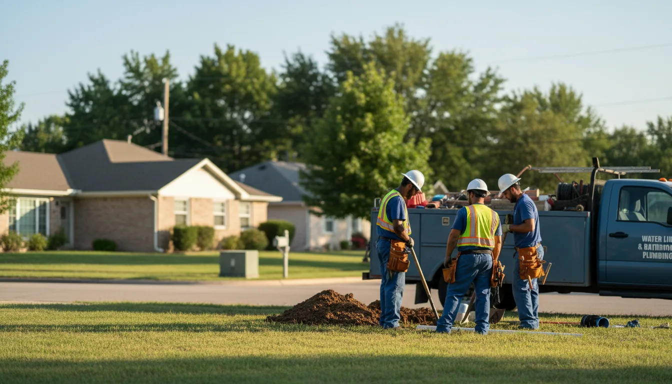 Residential water line and bathroom plumbing service in Fontanelle, IA